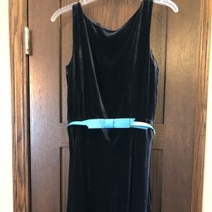 Laura Ashley Blue Velvet Dress